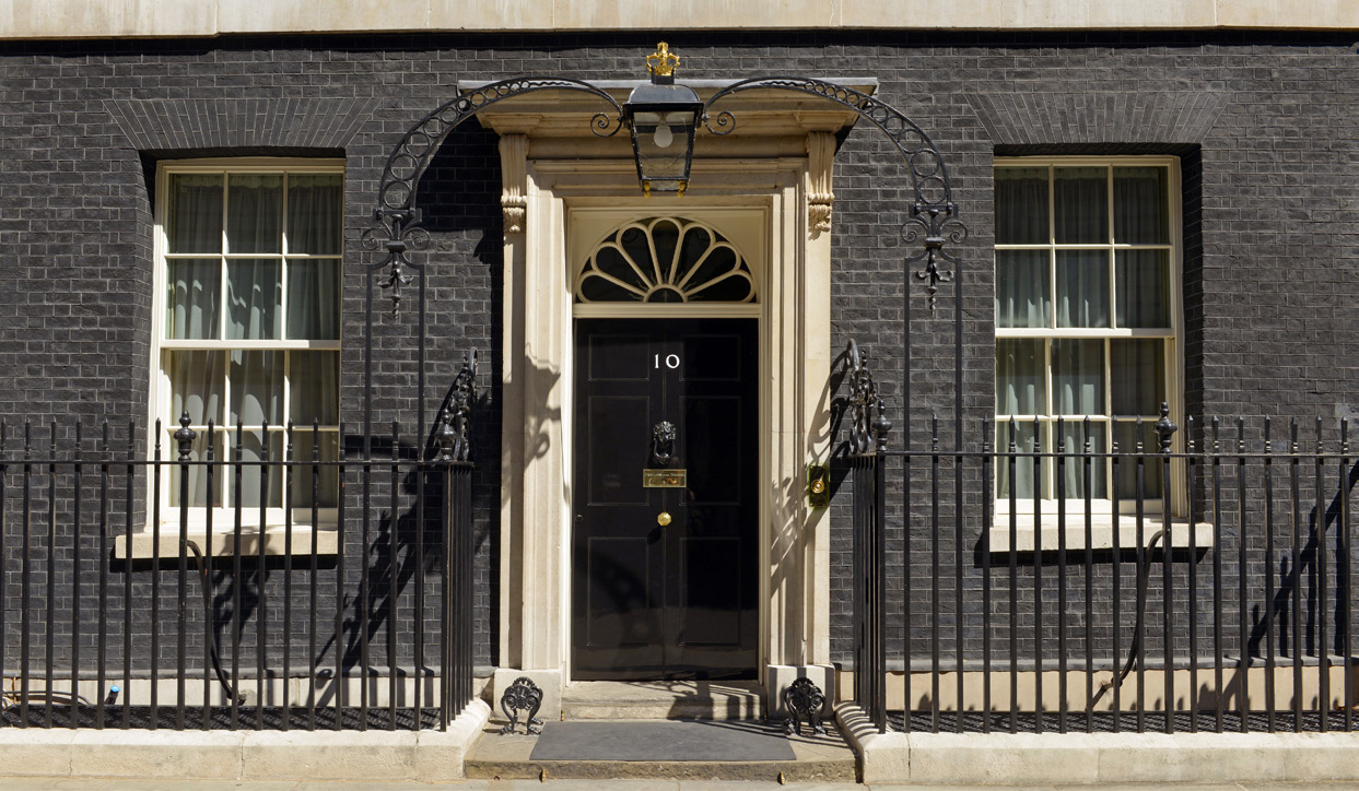 The entrance to 10 Downing Street