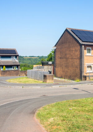 Homes fitted with solar panels